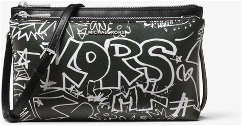 michael kors graffiti handbag|Adele Graffiti Leather Crossbody .